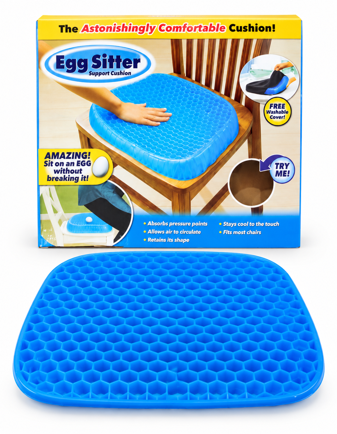 Cojín Ortopédico de Gel Silicona con Diseño de Panal