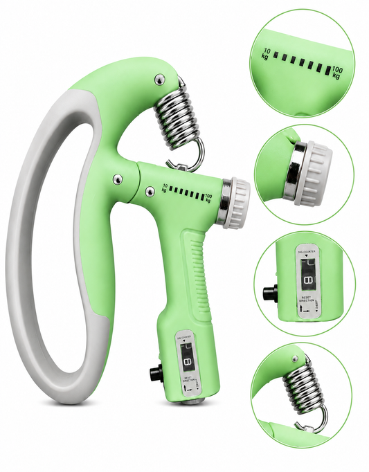 Ejertitador de Mano y Antebrazo Ajustable (10 - 100 kg) con Contador Digital