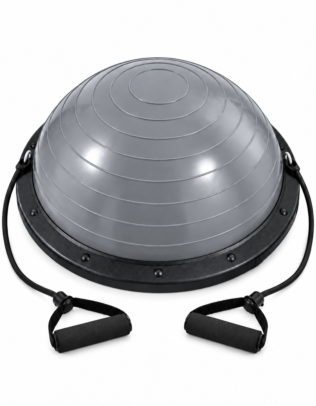 Bosu con Textura de Masaje 60cm y Ligas de Resistencia