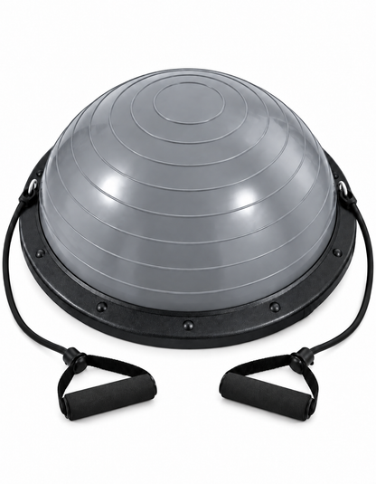 Bosu con Textura de Masaje 60cm y Ligas de Resistencia