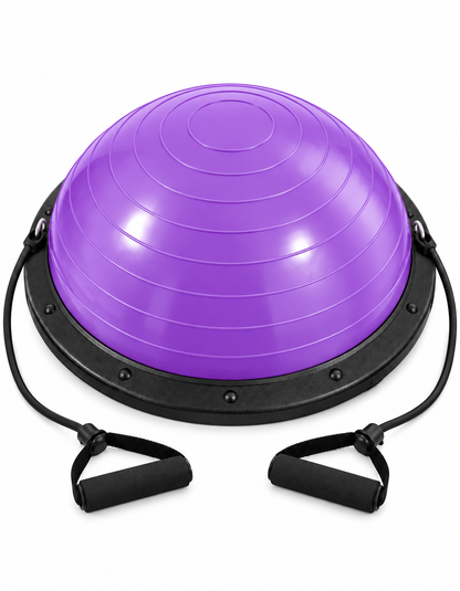 Bosu con Textura de Masaje 60cm y Ligas de Resistencia