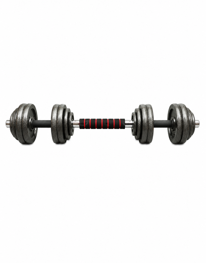 Set De Pesa Con Acople 30kg Negra