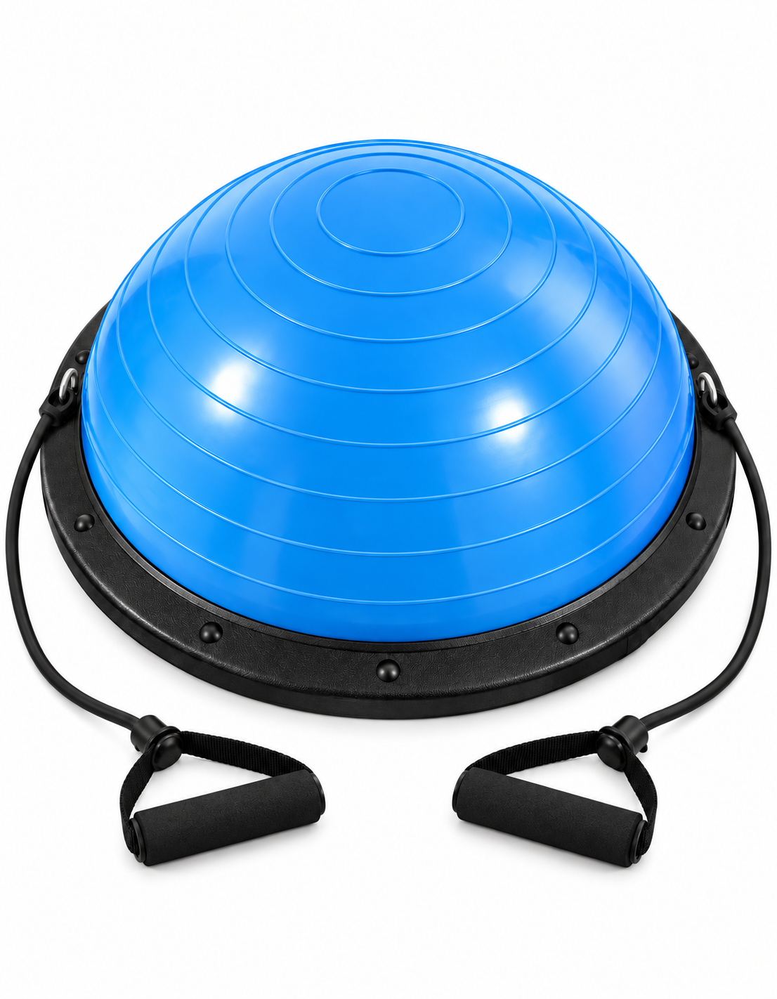 Bosu con Textura de Masaje 60cm y Ligas de Resistencia