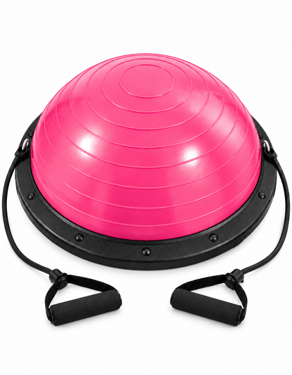 Bosu con Textura de Masaje 60cm y Ligas de Resistencia