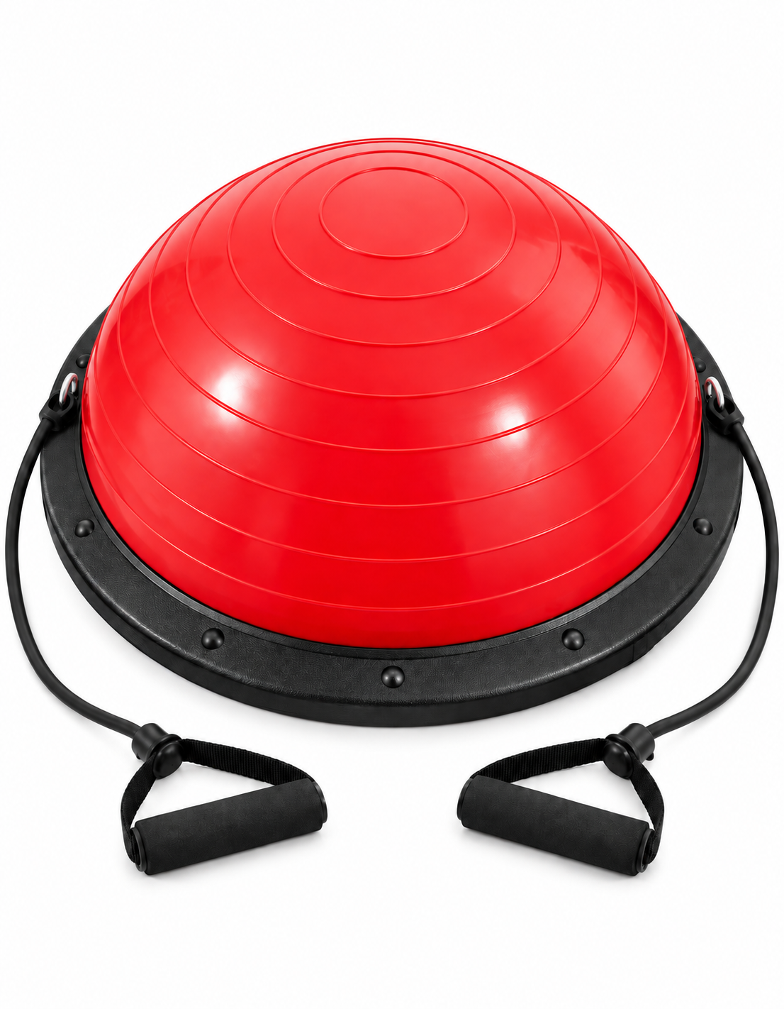 Bosu con Textura de Masaje 60cm y Ligas de Resistencia