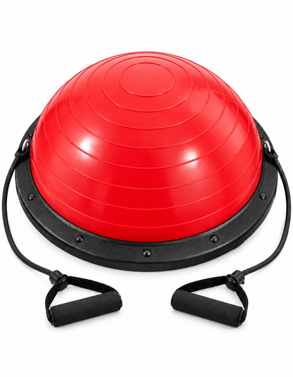 Bosu con Textura de Masaje 60cm y Ligas de Resistencia