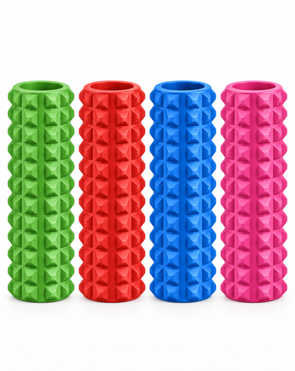 Rodillo De Espuma 33cm Texturizado – Para Masaje Muscular, Yoga Y Recuperación En Casa O Gimnasio