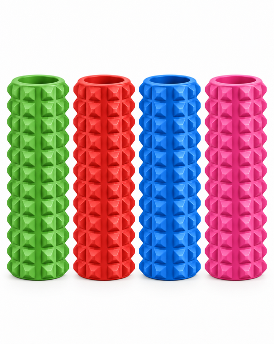 Rodillo De Espuma 33cm Texturizado – Para Masaje Muscular, Yoga Y Recuperación En Casa O Gimnasio