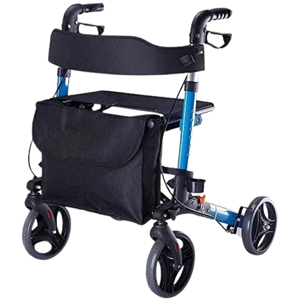 Andador Plegable con Asiento, Ruedas y Frenos