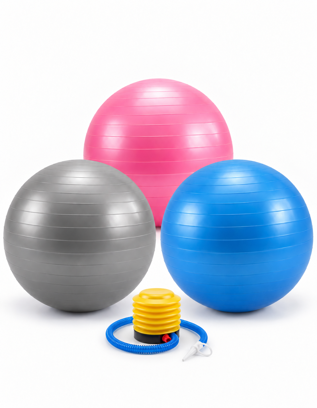 Pelota De Yoga Pilates 75cm – Balón Inflable Antideslizante Con Inflador Para Fitness Y Rehabilitación