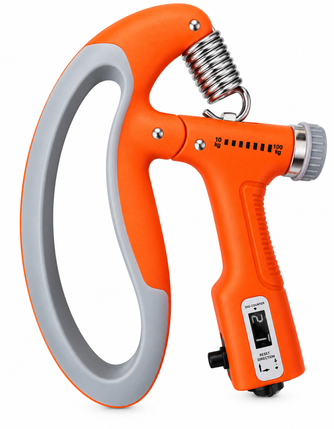 Ejertitador de Mano y Antebrazo Ajustable (10 - 100 kg) con Contador Digital