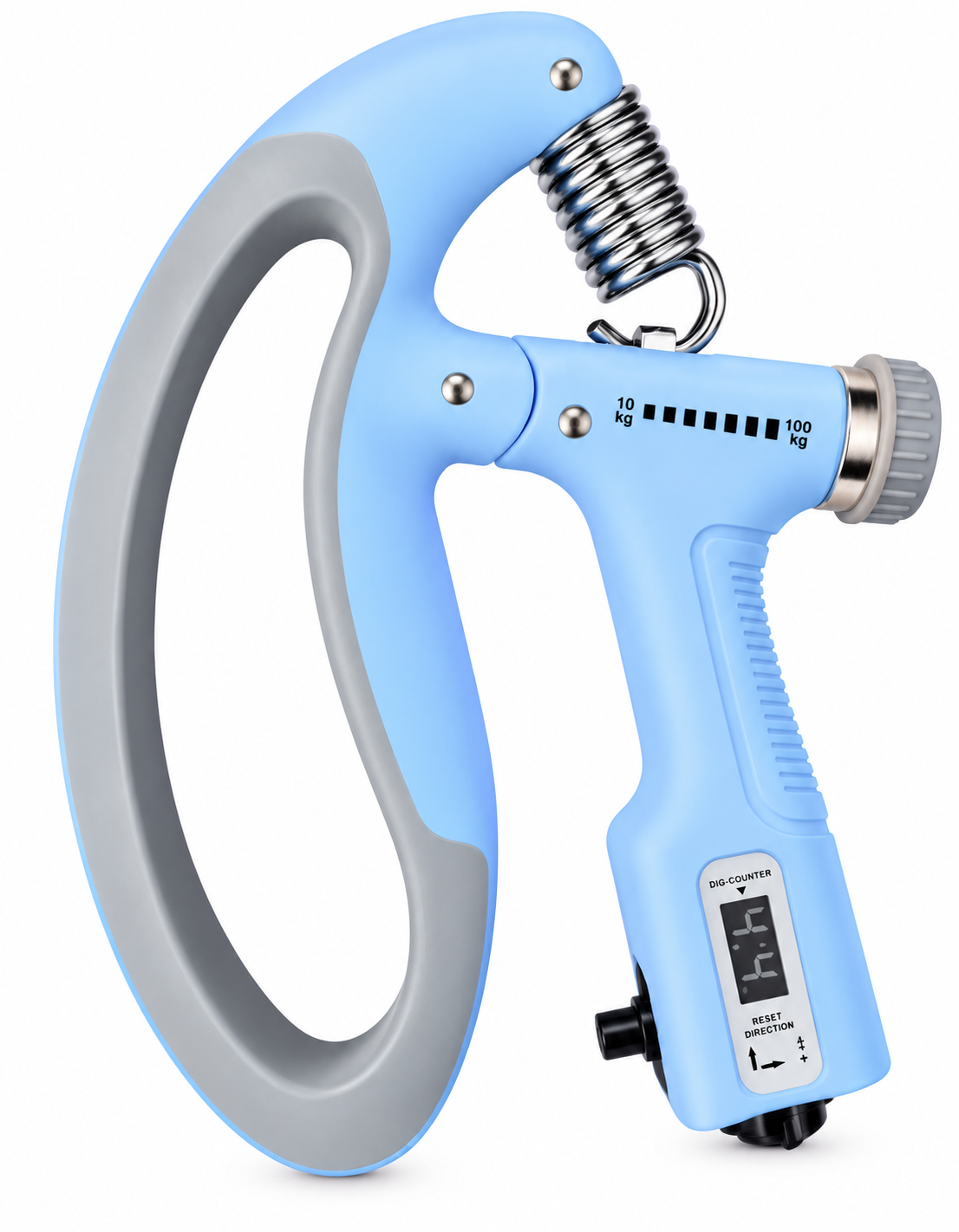 Ejertitador de Mano y Antebrazo Ajustable (10 - 100 kg) con Contador Digital