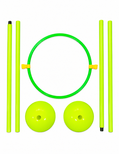 Set de Valla - Aro de Agilidad Ajustable con Bases Domo para Entrenamiento Deportivo