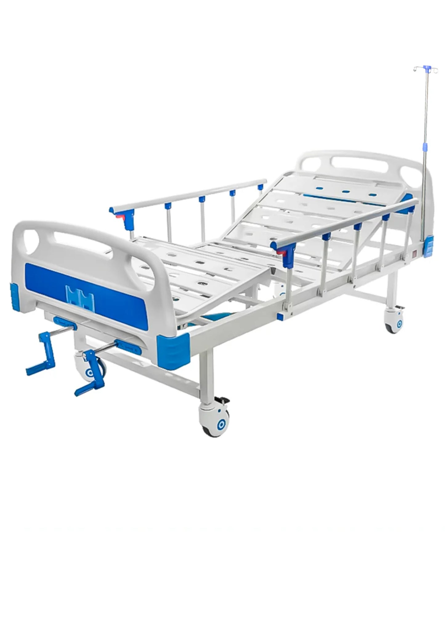 Cama Hospitalaria Manual 2 Funciones / Incluye Barandales y Portasuero