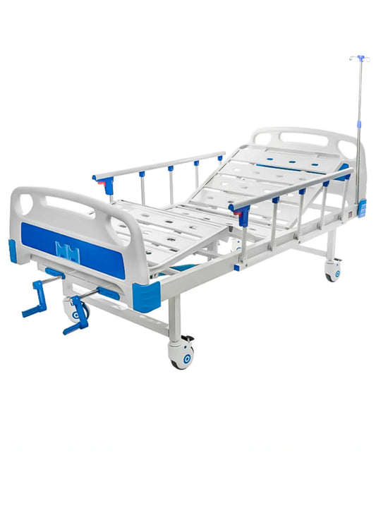 Cama Hospitalaria Manual 2 Funciones / Incluye Barandales y Portasuero