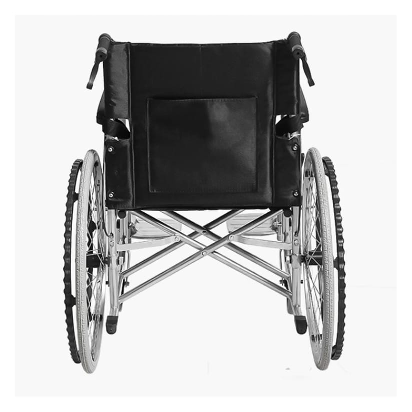 Silla De Ruedas Plegable Acero Negra