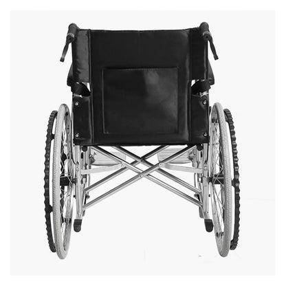 Silla De Ruedas Plegable Acero Negra